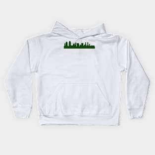 SAN DIEGO skyline in forest green Kids Hoodie